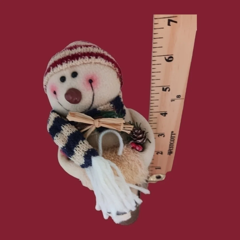 The cherished fabric snowman christmas decoration
